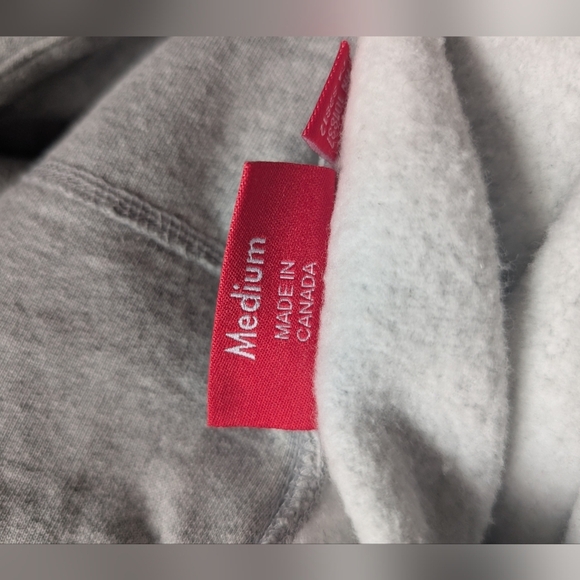 Supreme Pink/Purple Sparkle Logo Grey Hoodie - Picture 5 of 10